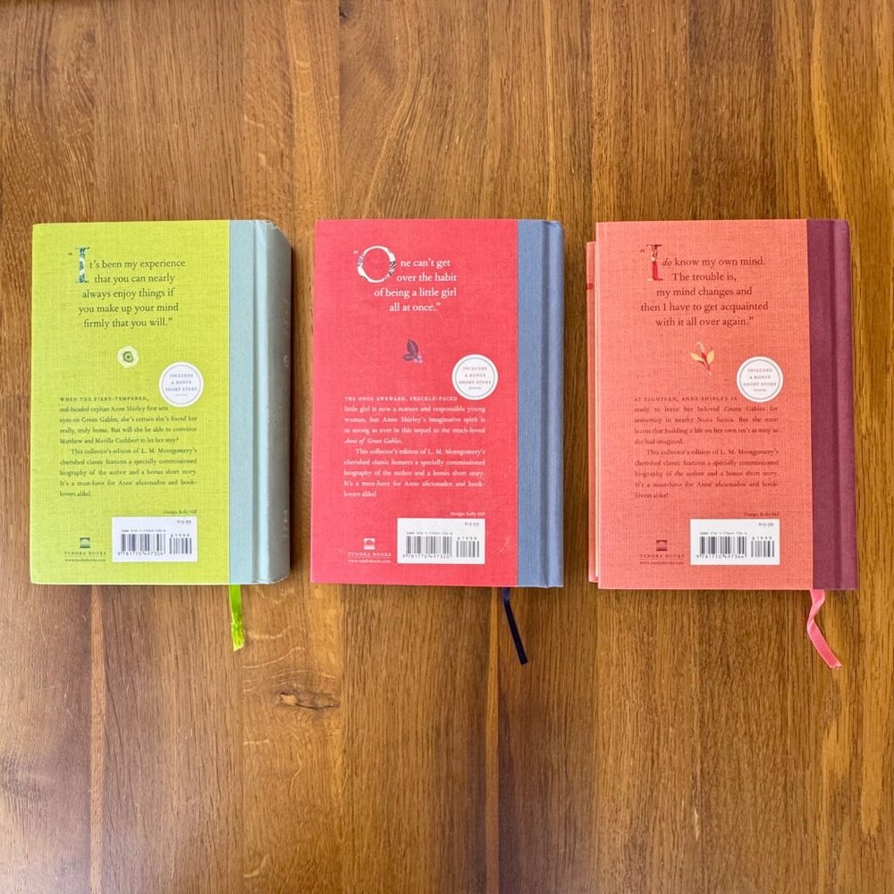 ANNE OF GREEN GABLES Hardcover Books Box Set Vol. 1-3 L.M. Montgomery Tundra HTF - Picture 3 of 16